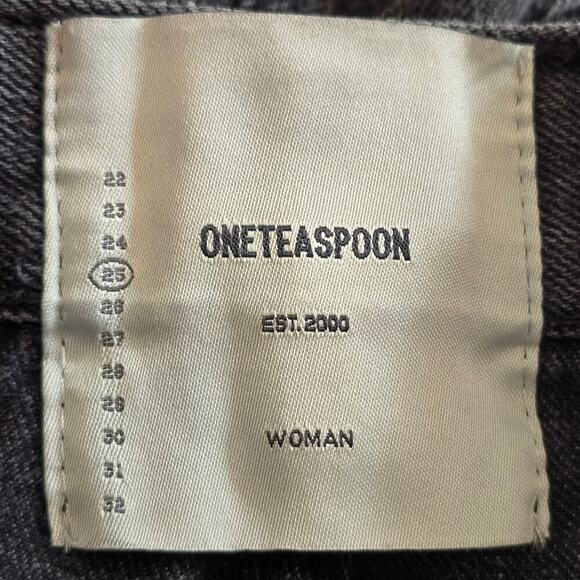 One Teaspoon Black Distressed Shorts - Picture 10 of 11